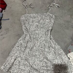 Black and white poka dot dress